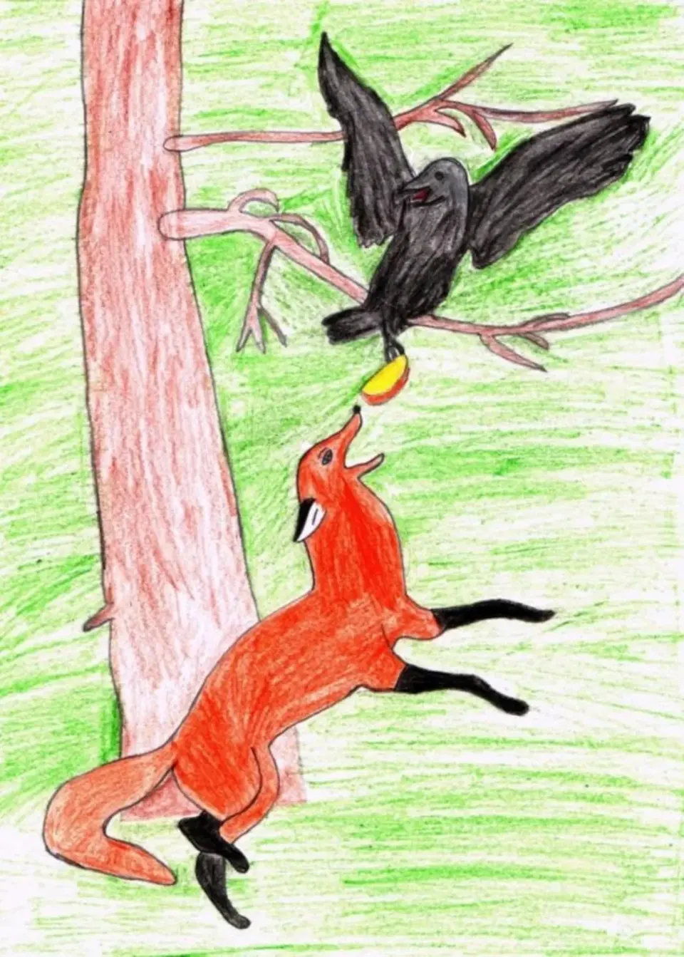 Басня крылова ворона и лисица