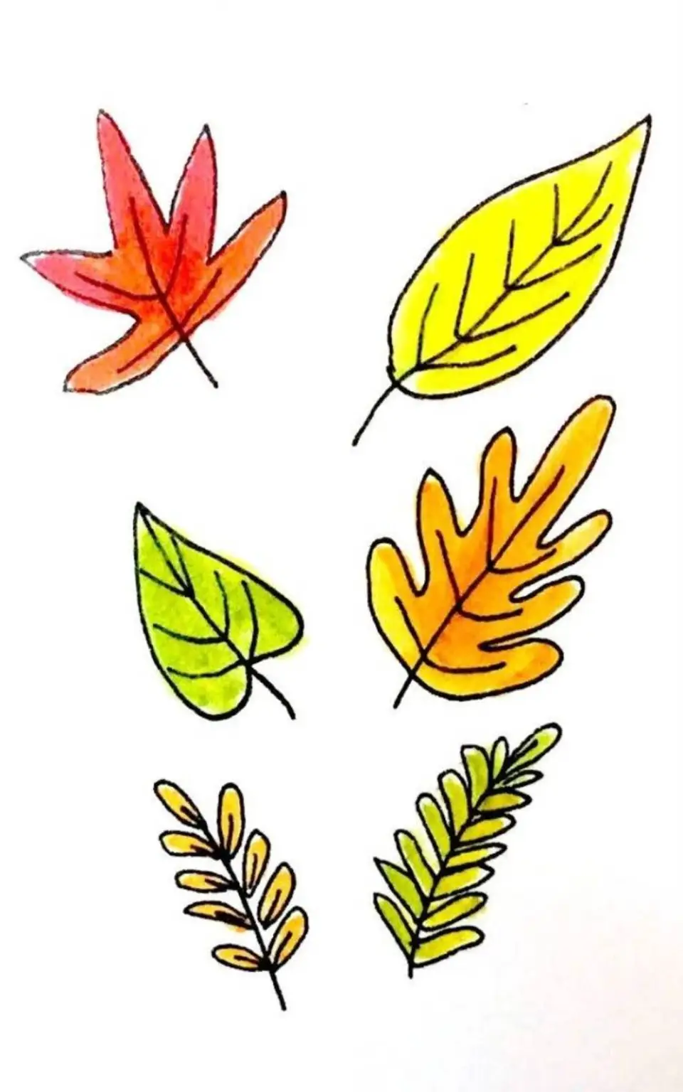 Рисунок осенние листья
