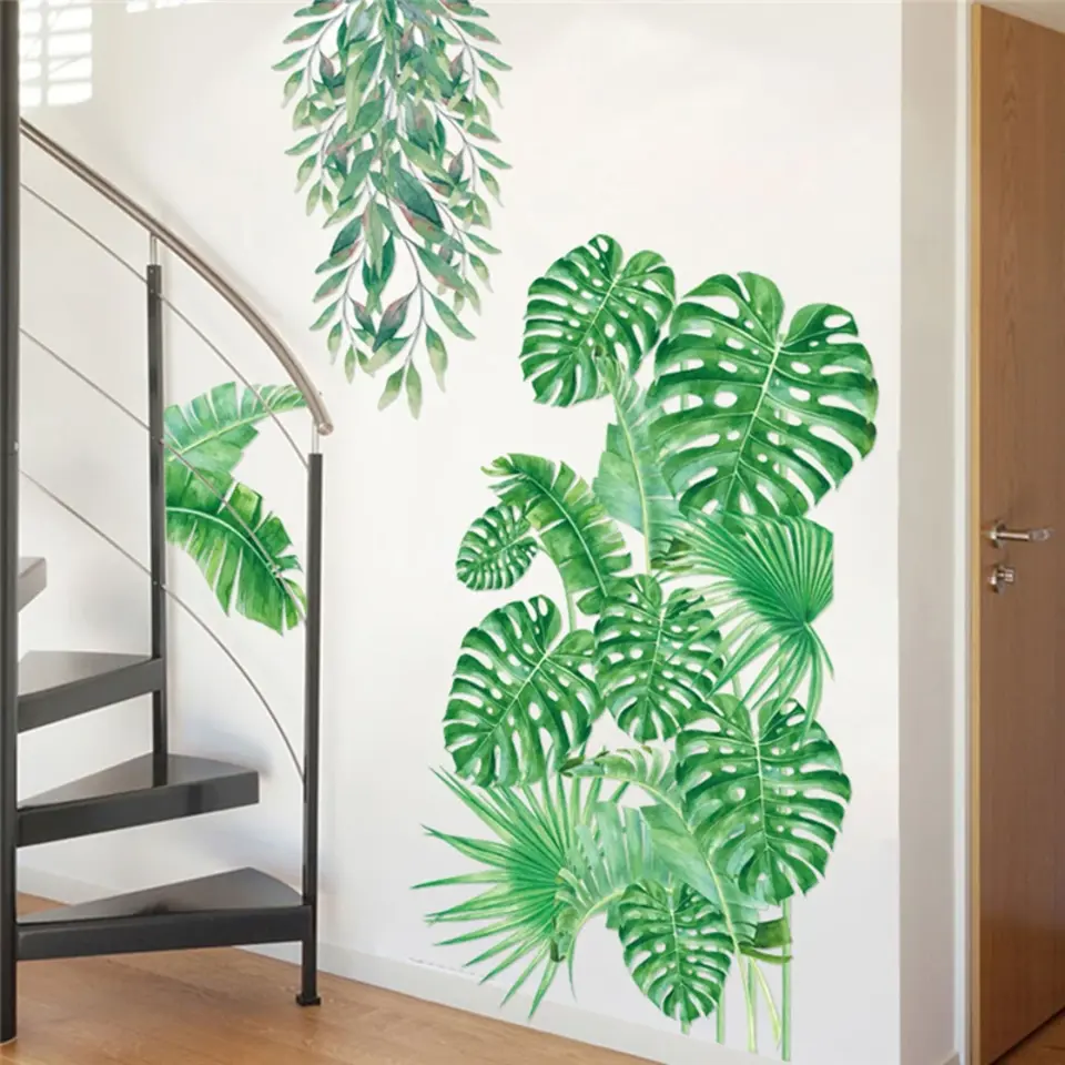 Наклейки на стену пальмовые листья