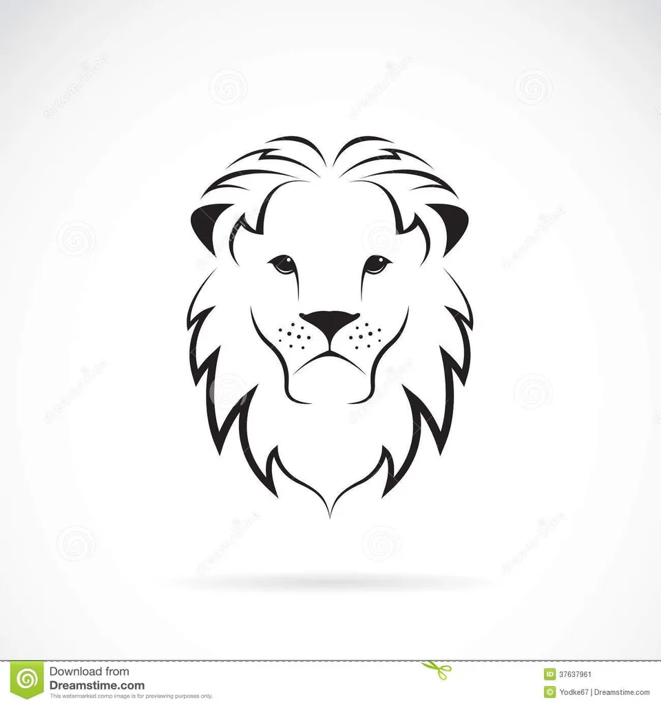 Голова льва рисунок