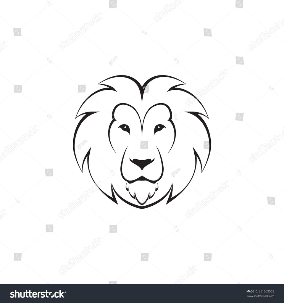 Векторное изображение голова льва