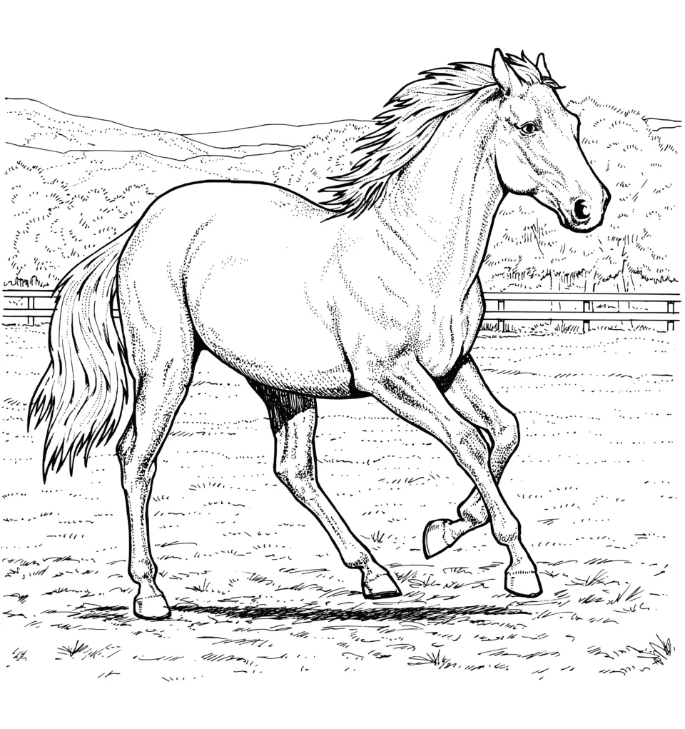 Раскраски про лошадей