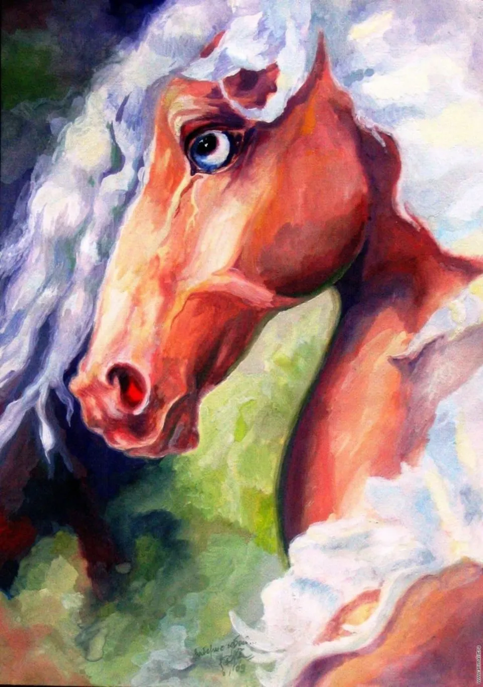 Лошадь картина маслом