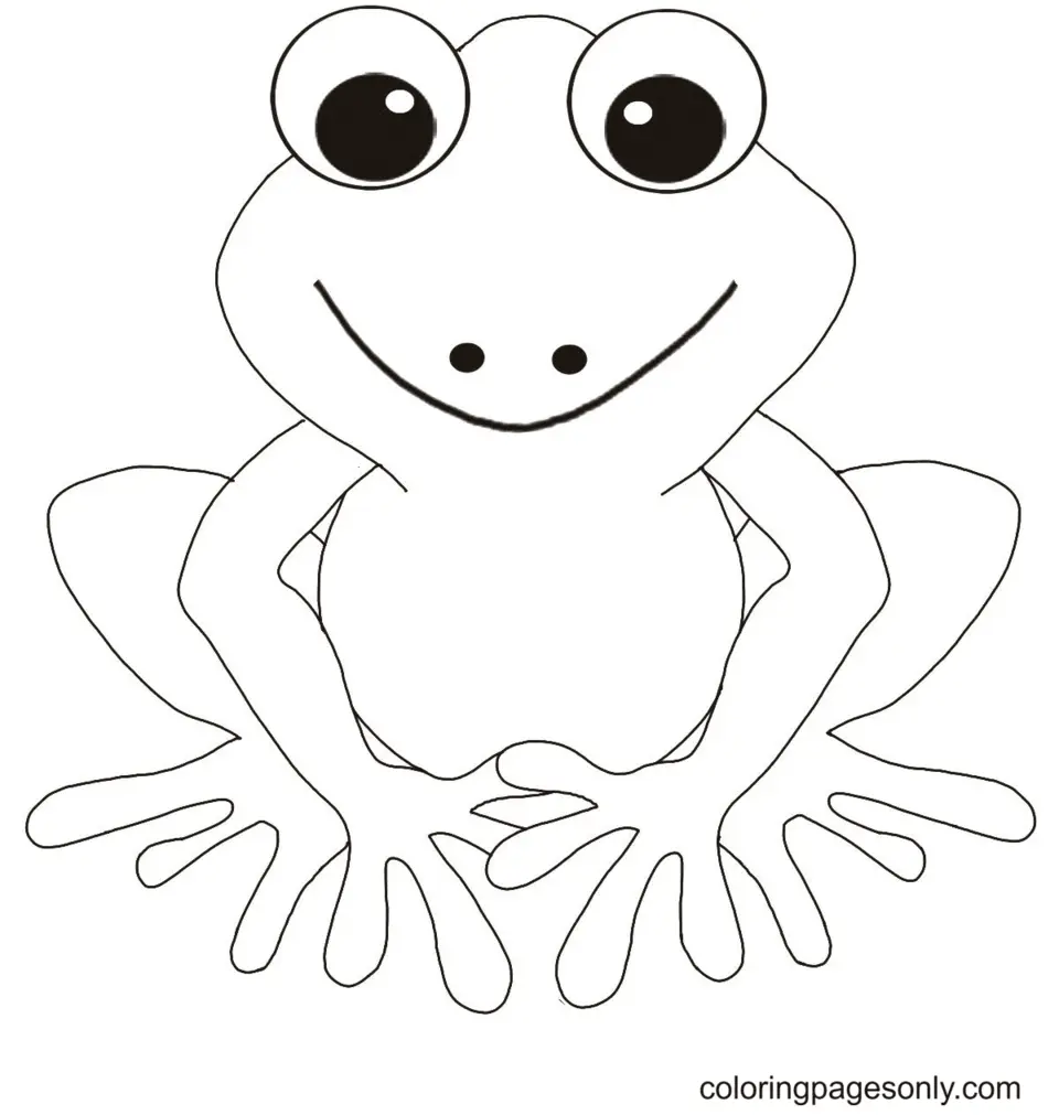Лягушка раскраска для детей