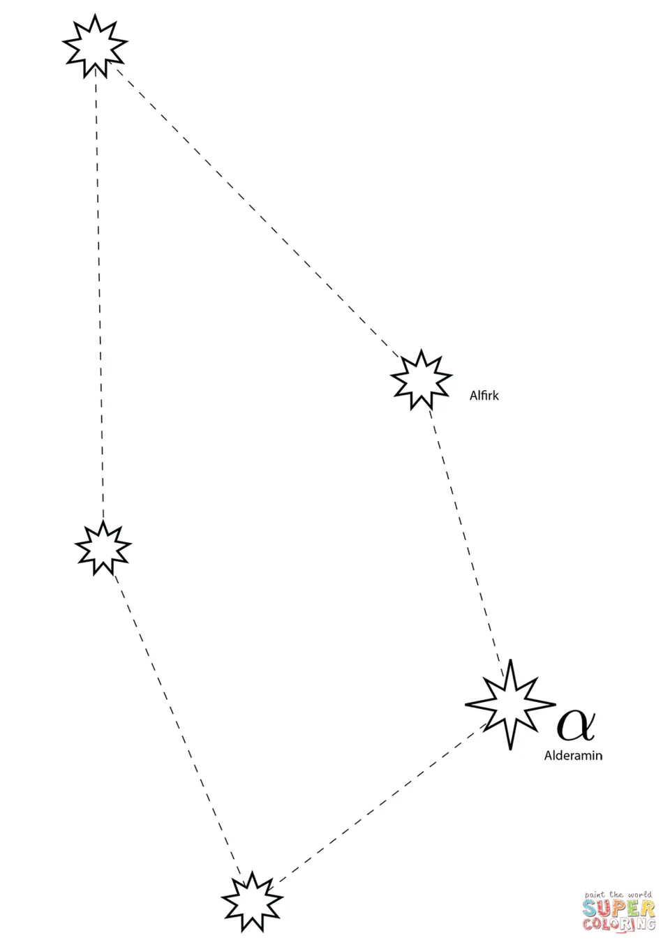 Созвездие кассиопея схема