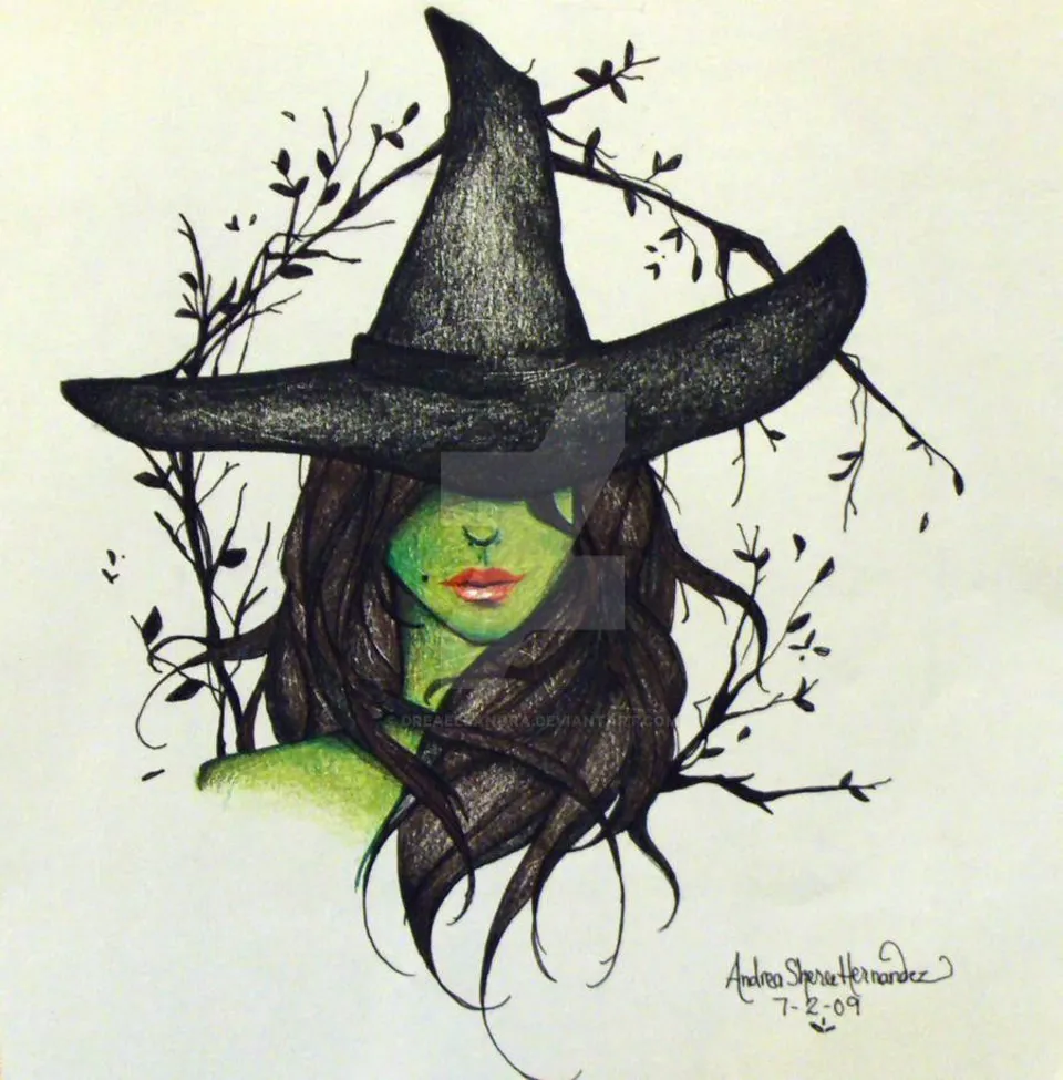 Образ ведьмы на хэллоуин