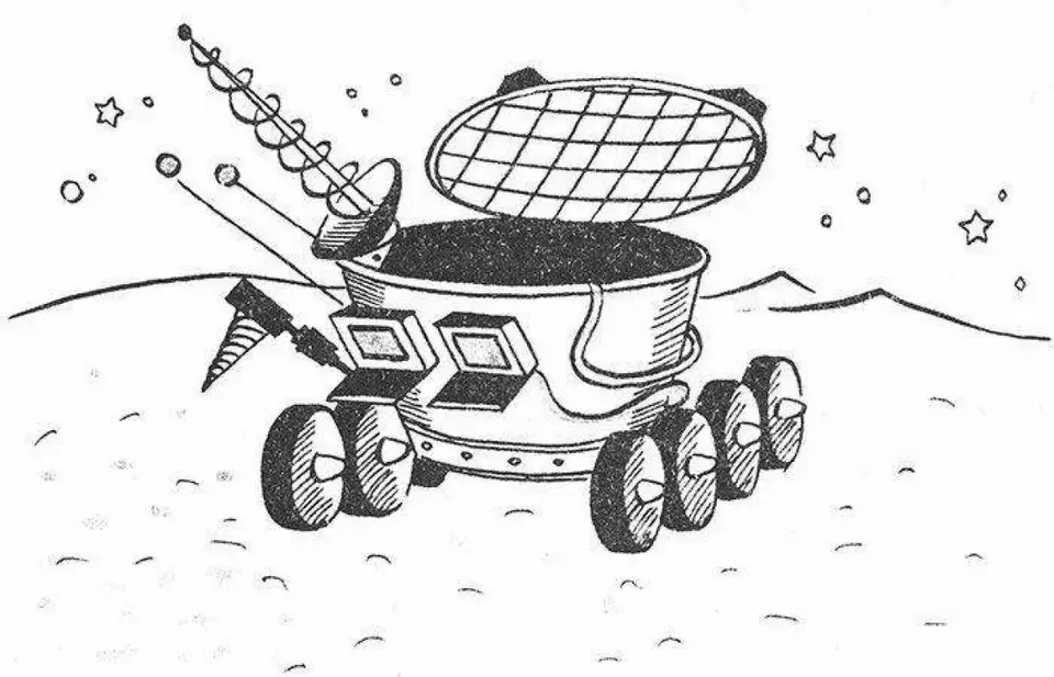 Модель лунохода 1 класс окружающий. Луноход-1 космический аппарат. Луноход-1 космический аппарат рисунок. Луноход раскраска. Луноход для детей.