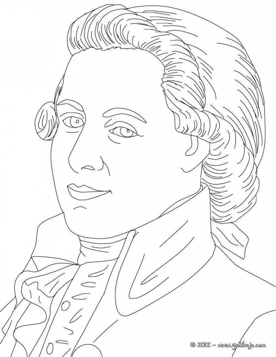 Портрет моцарта карандашом