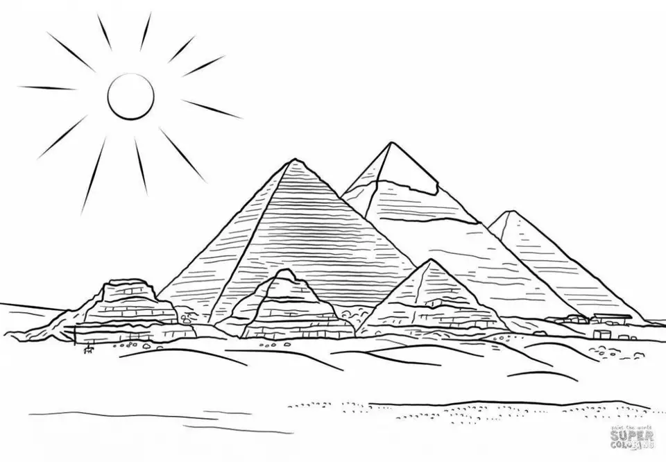 Древний египет пирамида хеопса рисунок