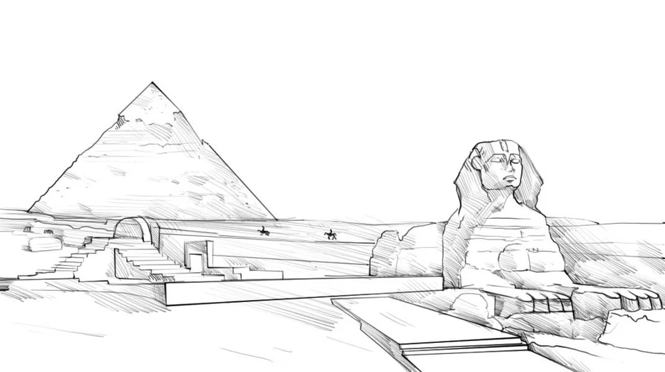 Древний египет пирамида хеопса рисунок