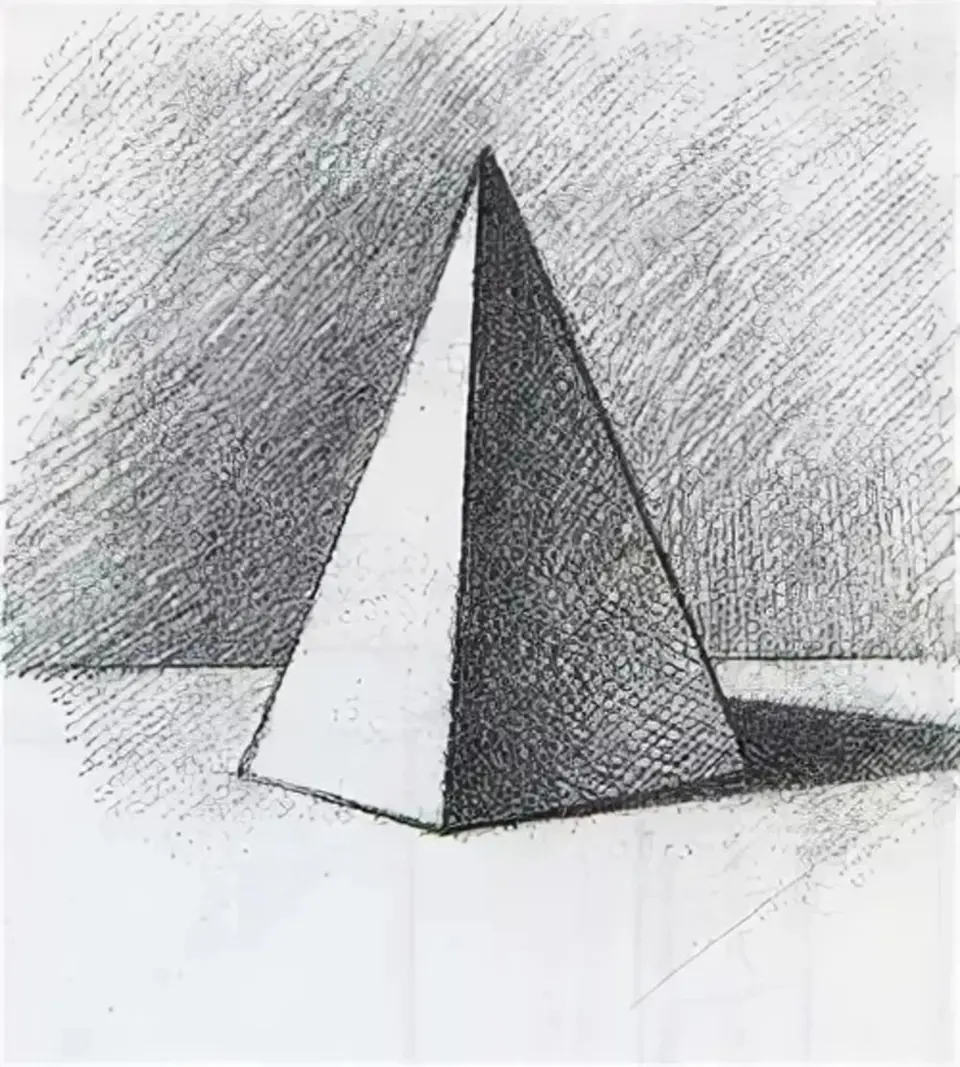 Пирамида карандашом