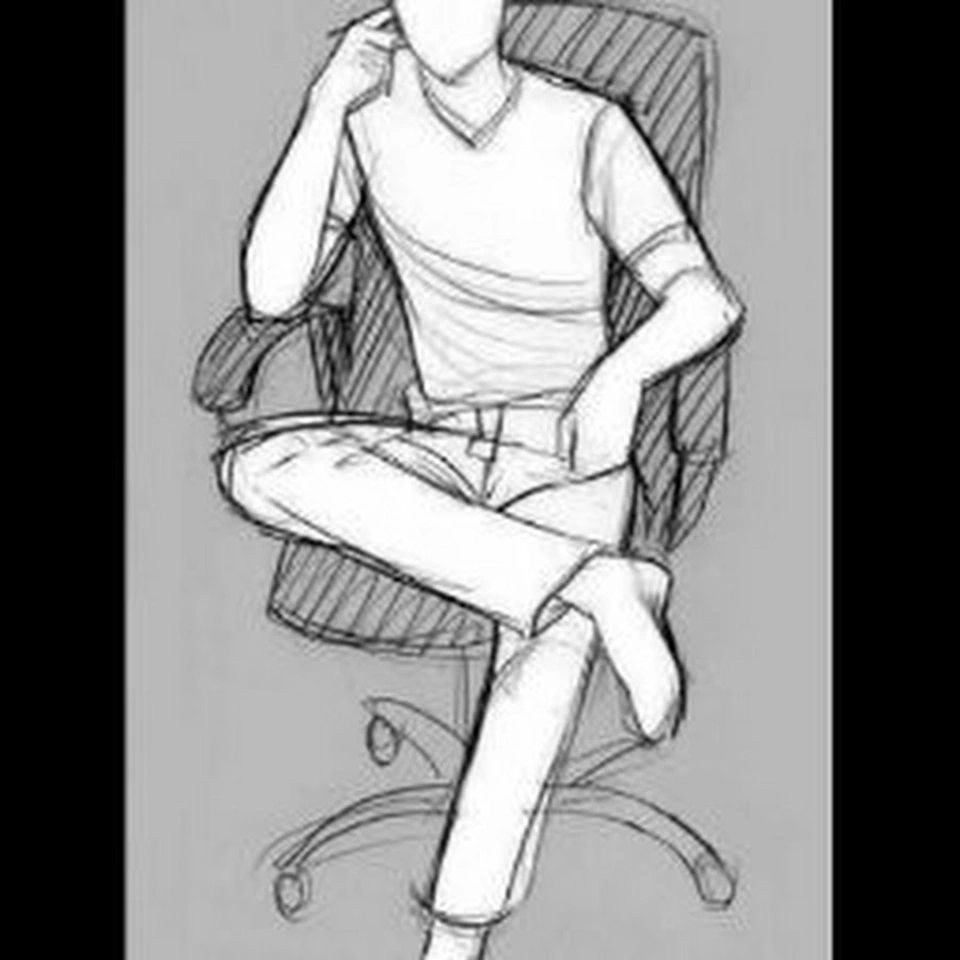 Сидящая поза для рисования мужчин