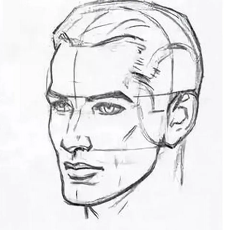 Голова мужчины рисунок
