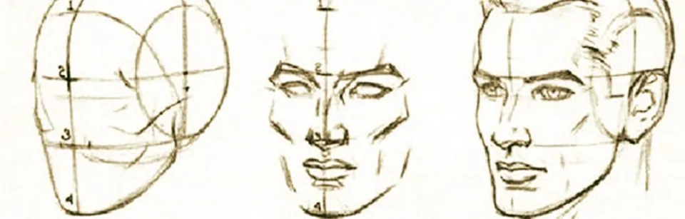 Голова человека карандашом