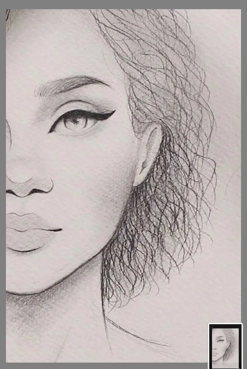 Лицо девушки рисунок карандашом легкий