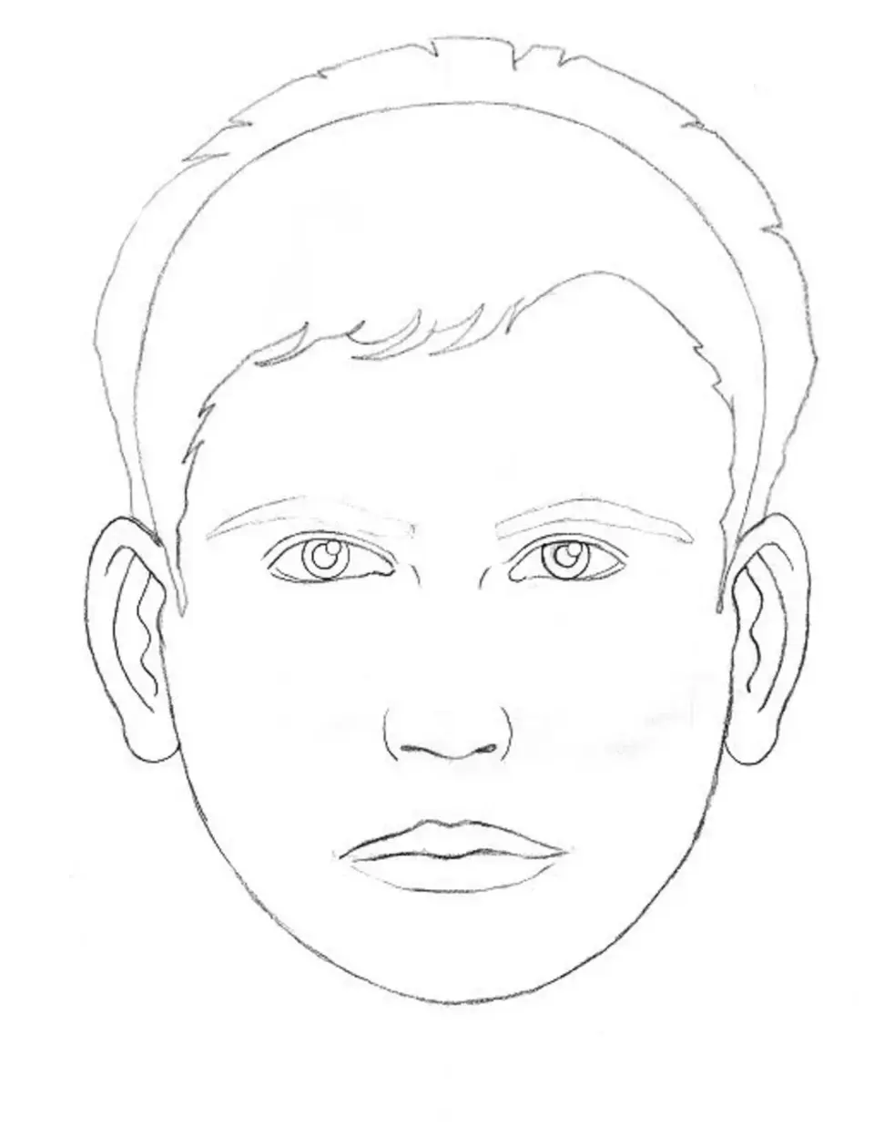 Рисунок лица человека карандашом