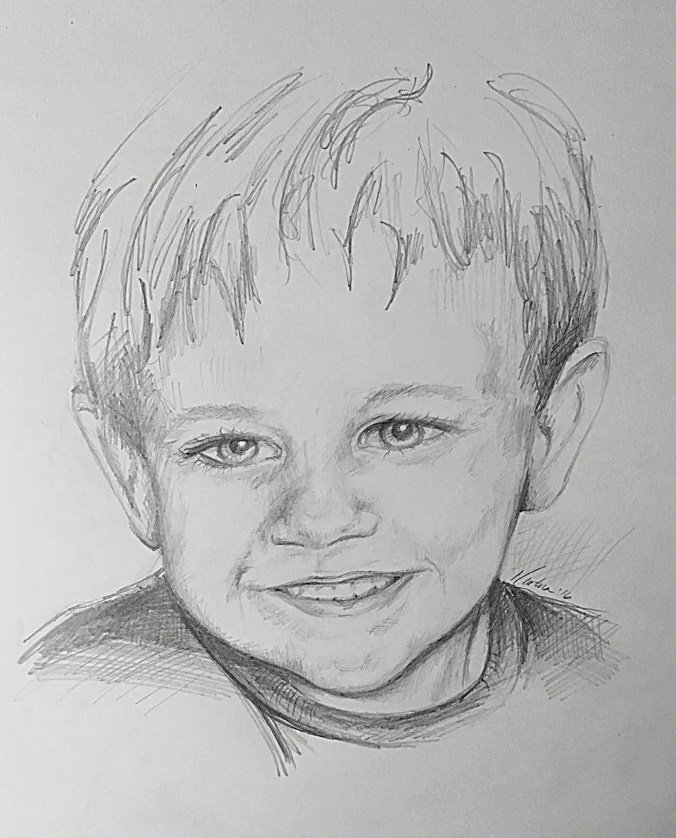 Портрет мальчика рисунок