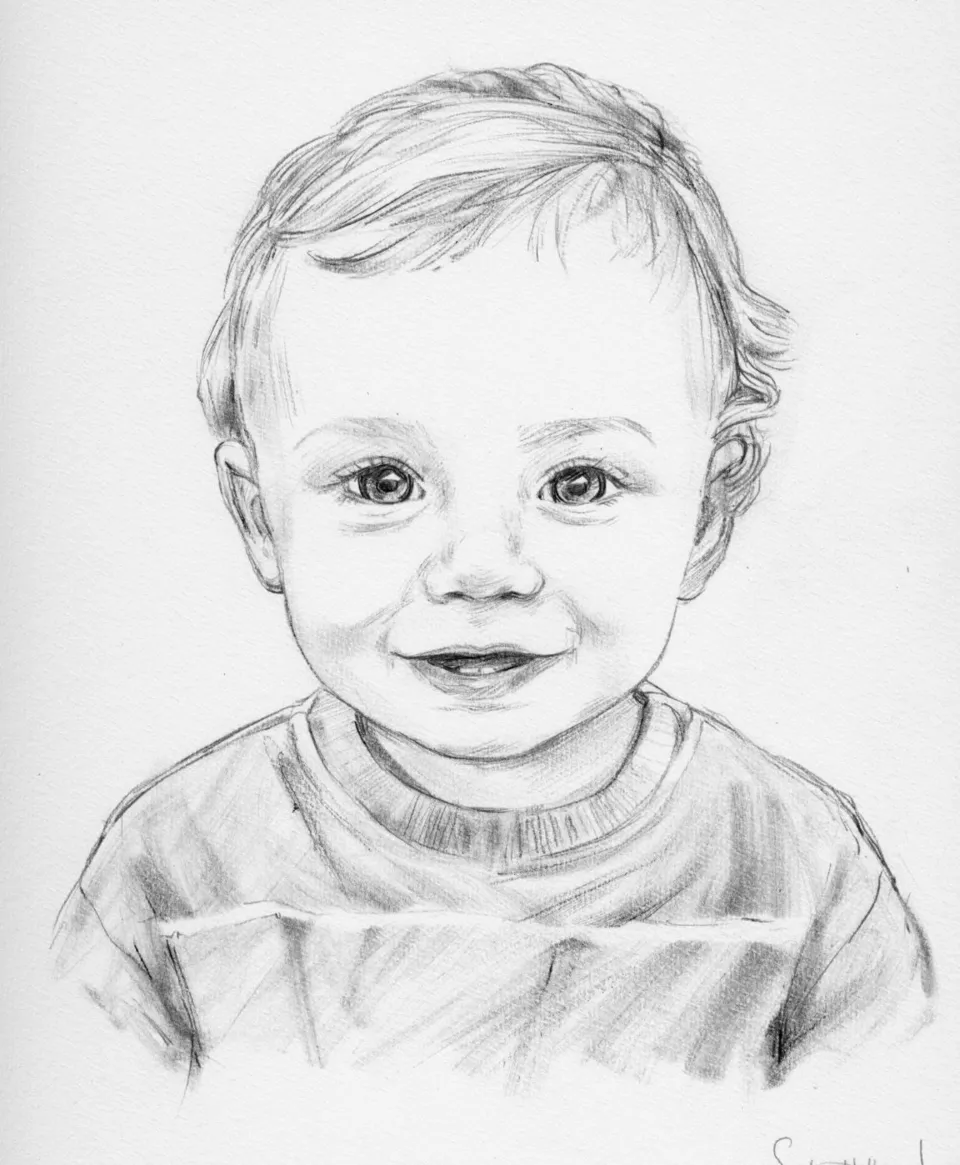 Лицо мальчика рисунок карандашом