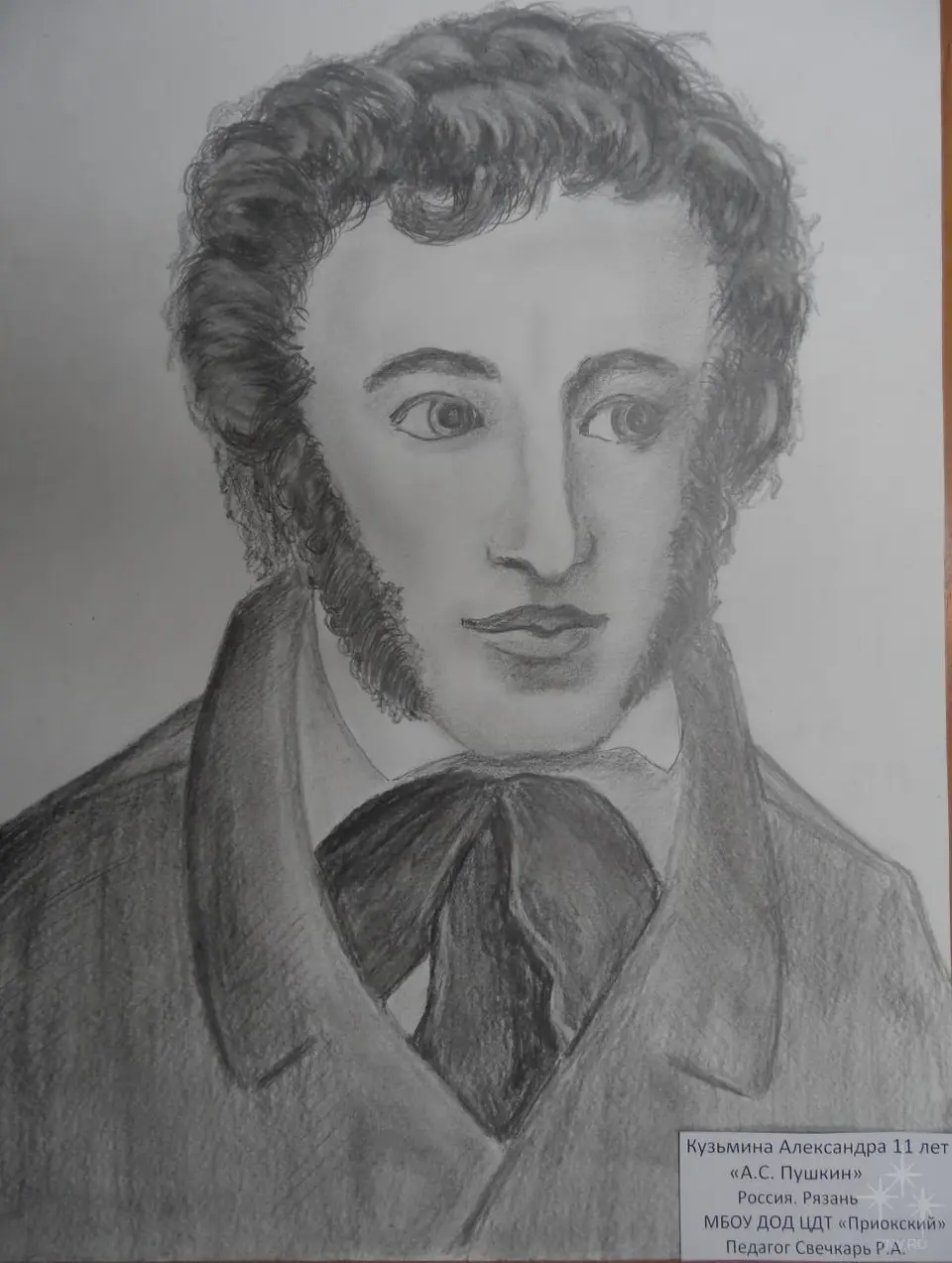 Портрет пушкина карандашом