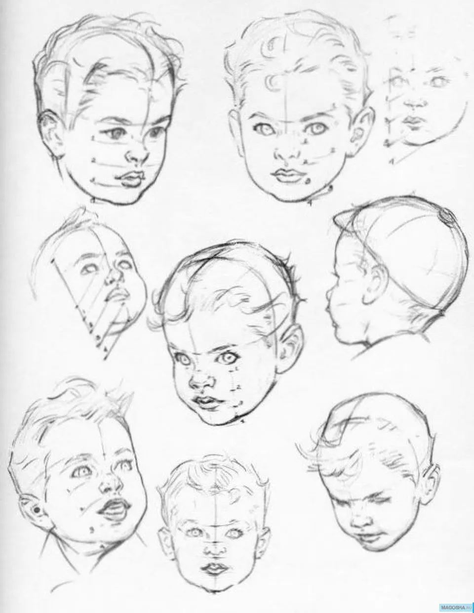 Детское лицо рисунок