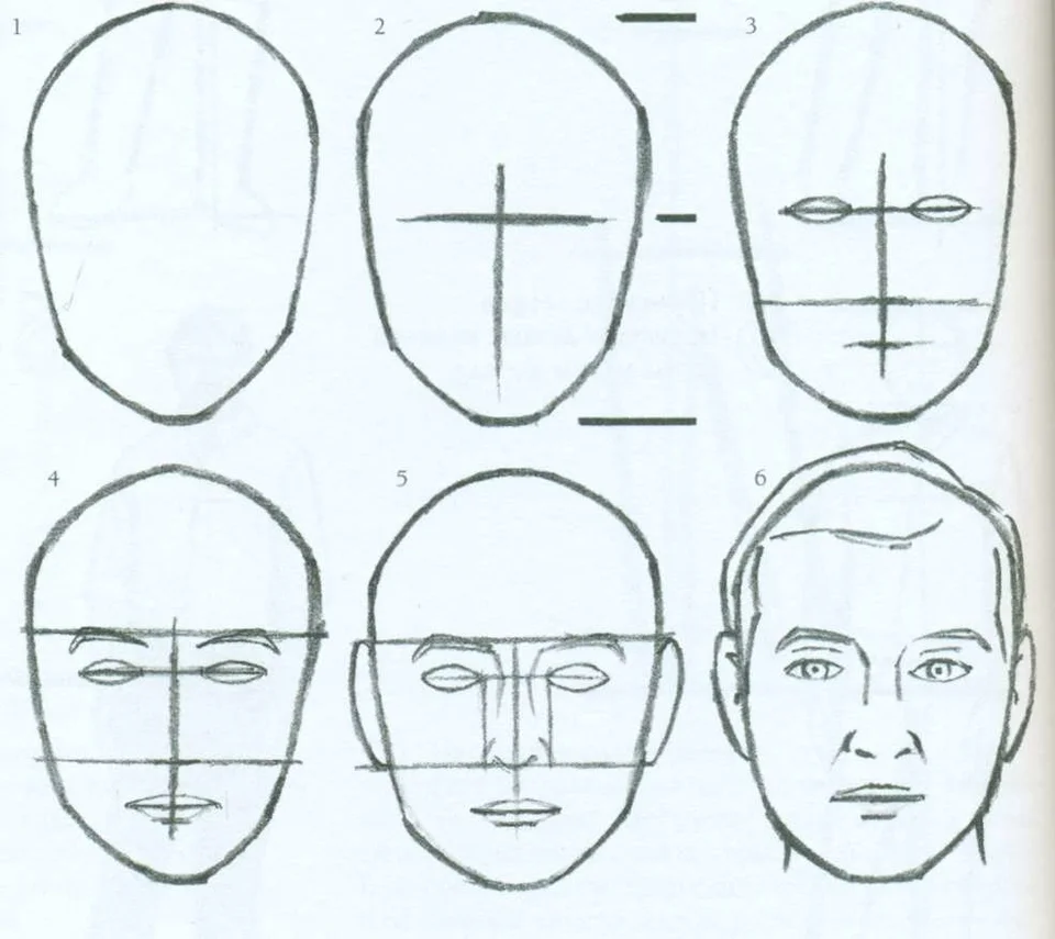 Рисовать лицо человека