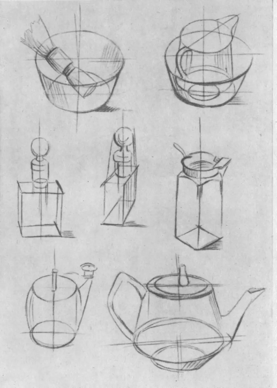 Гипсовая ваза академический рисунок