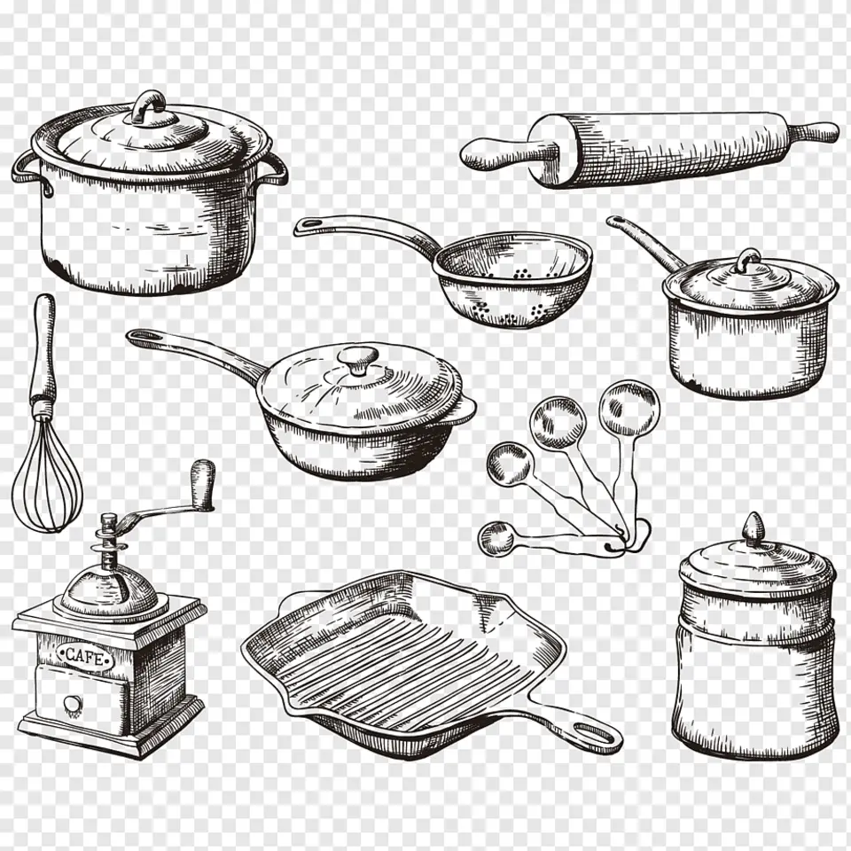 Кухонная утварь рисунок