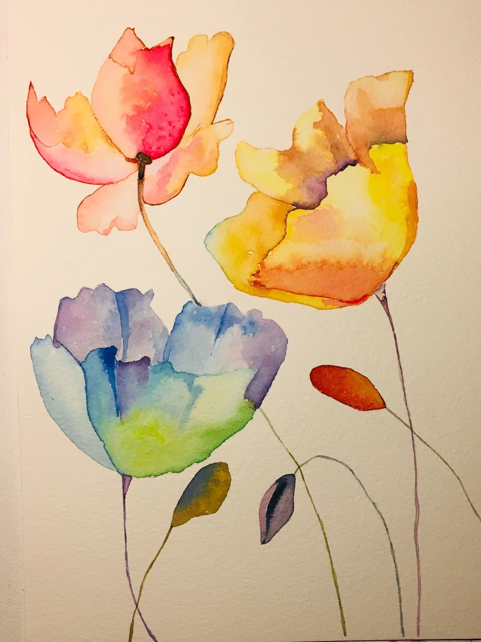 Рисуем цветы акварелью