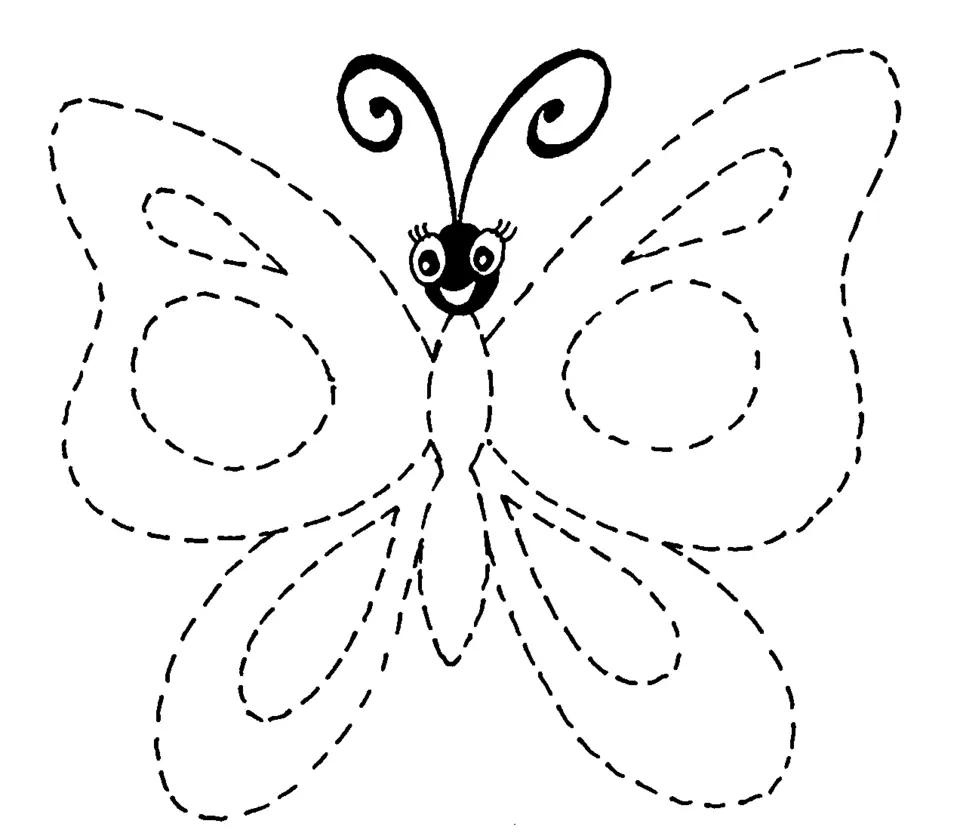 Бабочка пунктиром