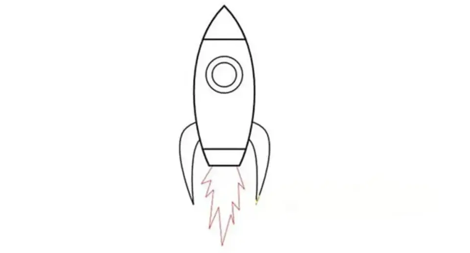 Рисунок ракеты карандашом