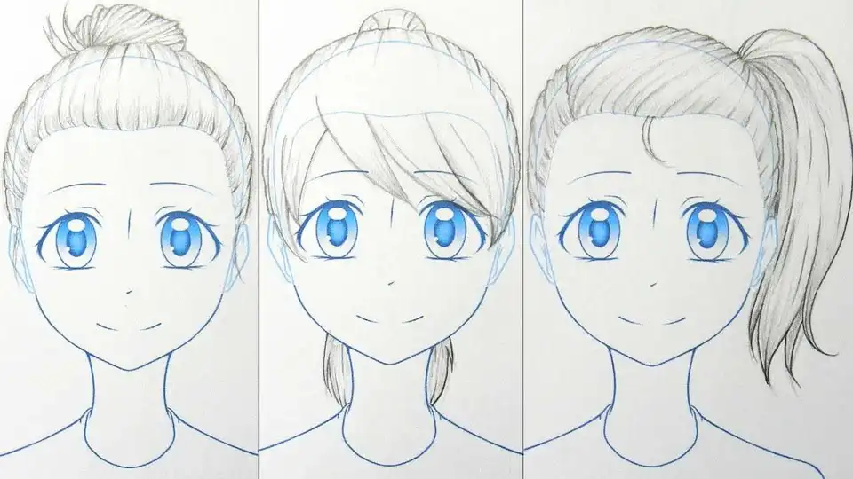 Рисование аниме лица