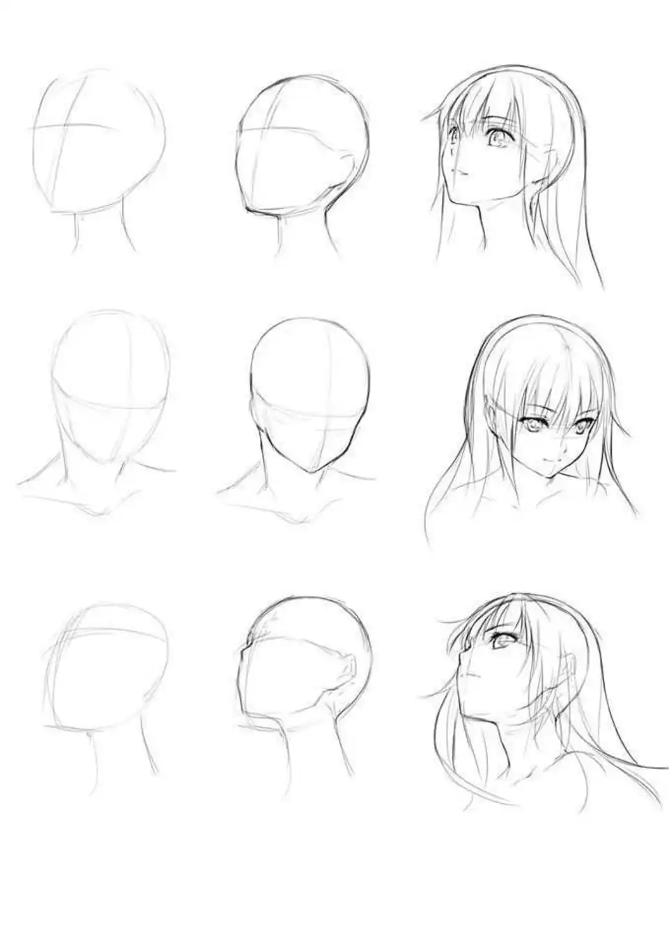 Уроки рисования головы аниме