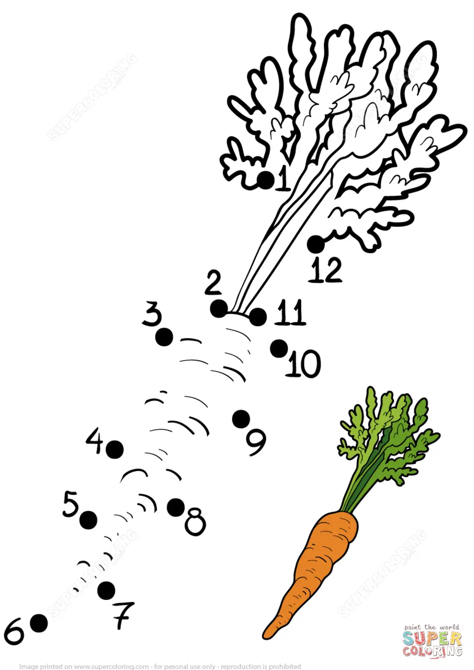 Готовый рисунок морковки