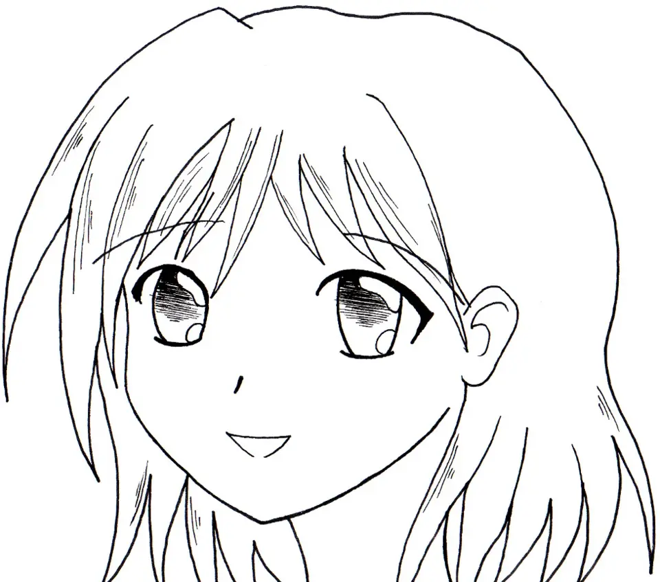 Рисунки аниме лицо