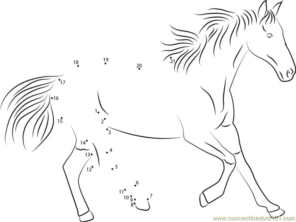 Лошадь для раскраски
