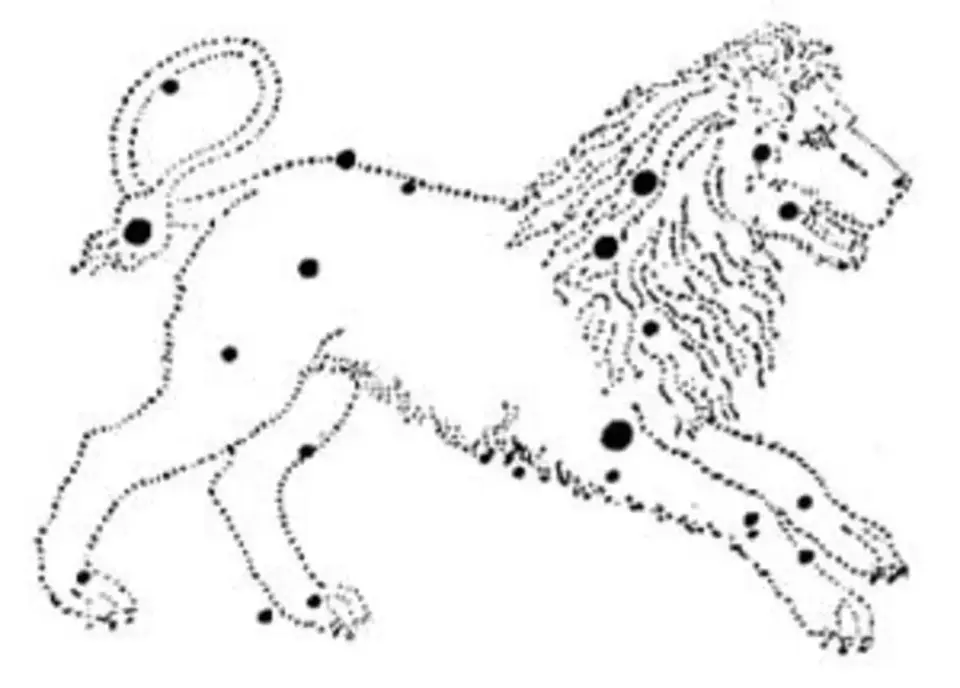Соедини линиями точки на рисунке так чтобы получилось созвездие льва