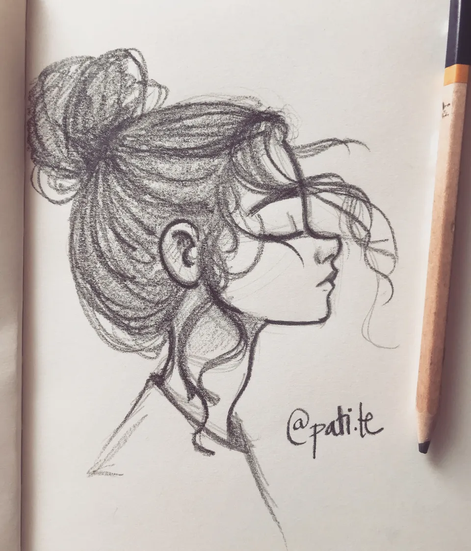 Рисунки простым карандашом девушки