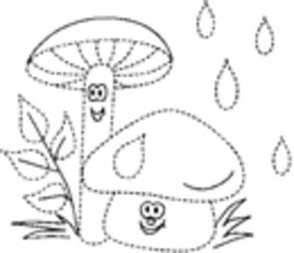 Раскраска грибы для детей
