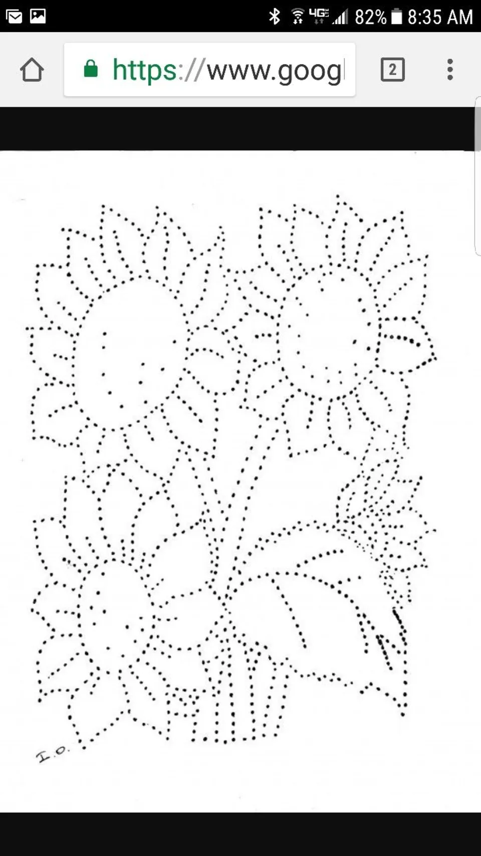 Рисование по точкам цветы