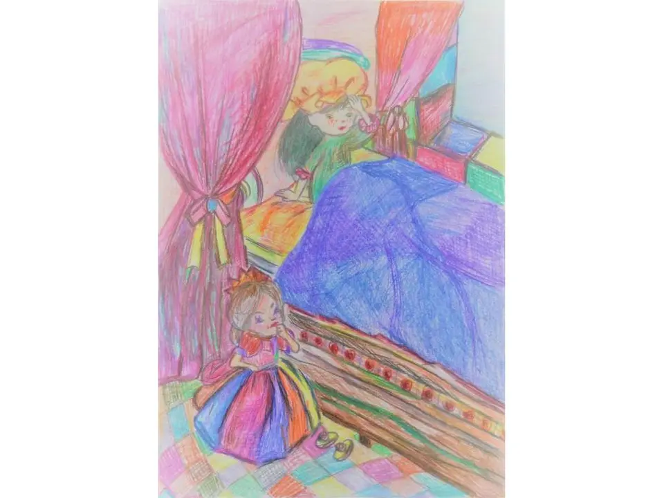 Иллюстрация принцесса на горошине