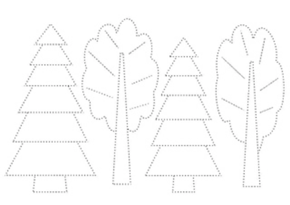 Штриховка елка для дошкольников