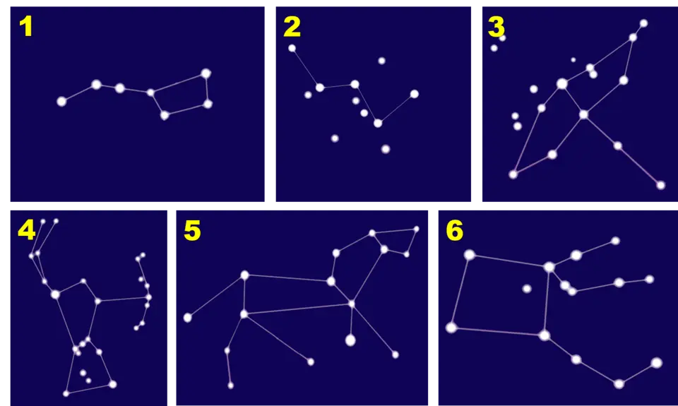 Схема созвездия кассиопея лебедь орион
