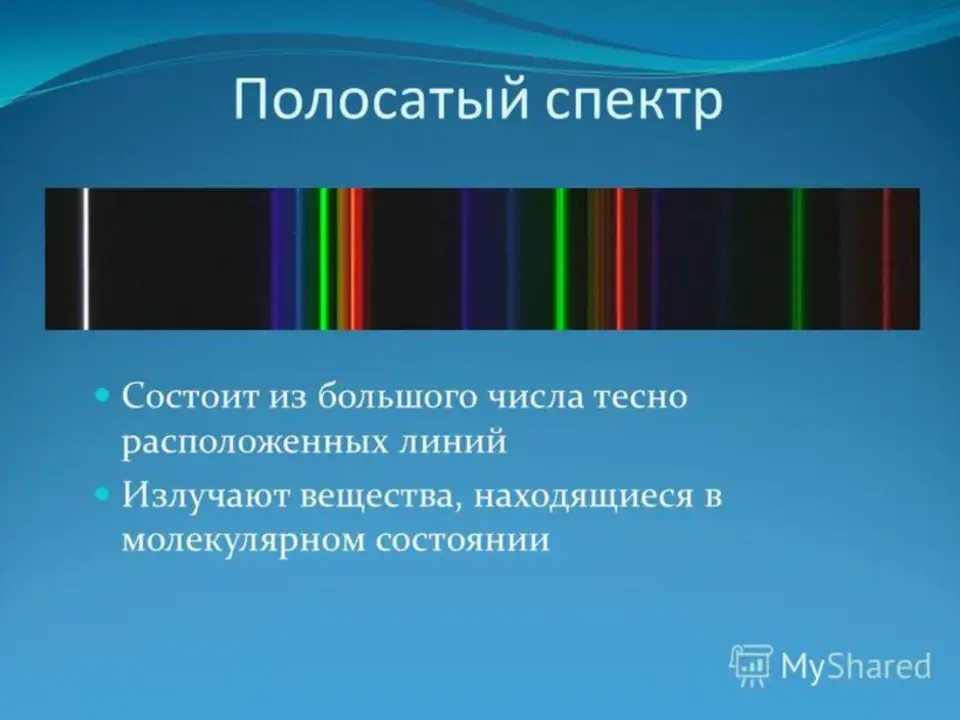 В каком случае спектр испускания тела сплошной. Линейчатый спектр полосатый спектр. Линейчатый спектр излучения. Линейчатый спектр поглощения линейчатый спектр испускания. Полосатый спектр и спектр поглощения.