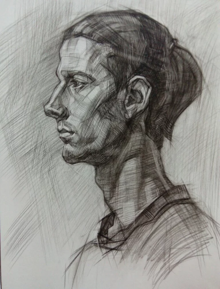 Портрет карандашом академический рисунок