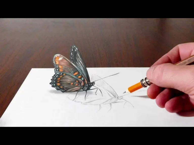 Удивительный 3D Рисунок Бабочки: Захватывающая Графика И Глубина