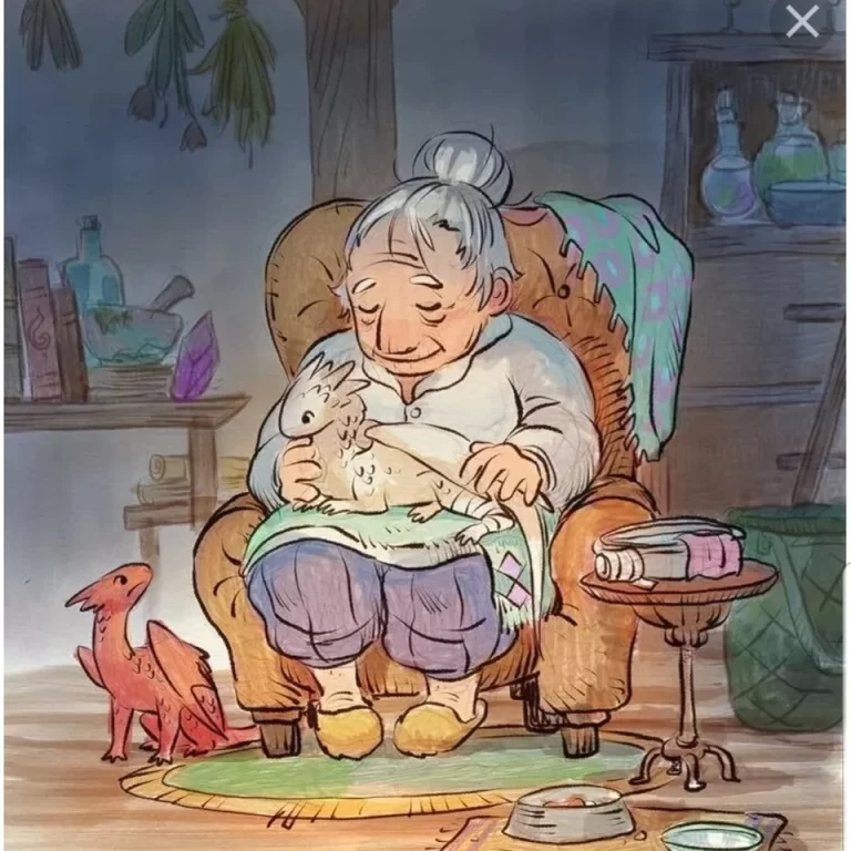 Современная бабушка рисунок