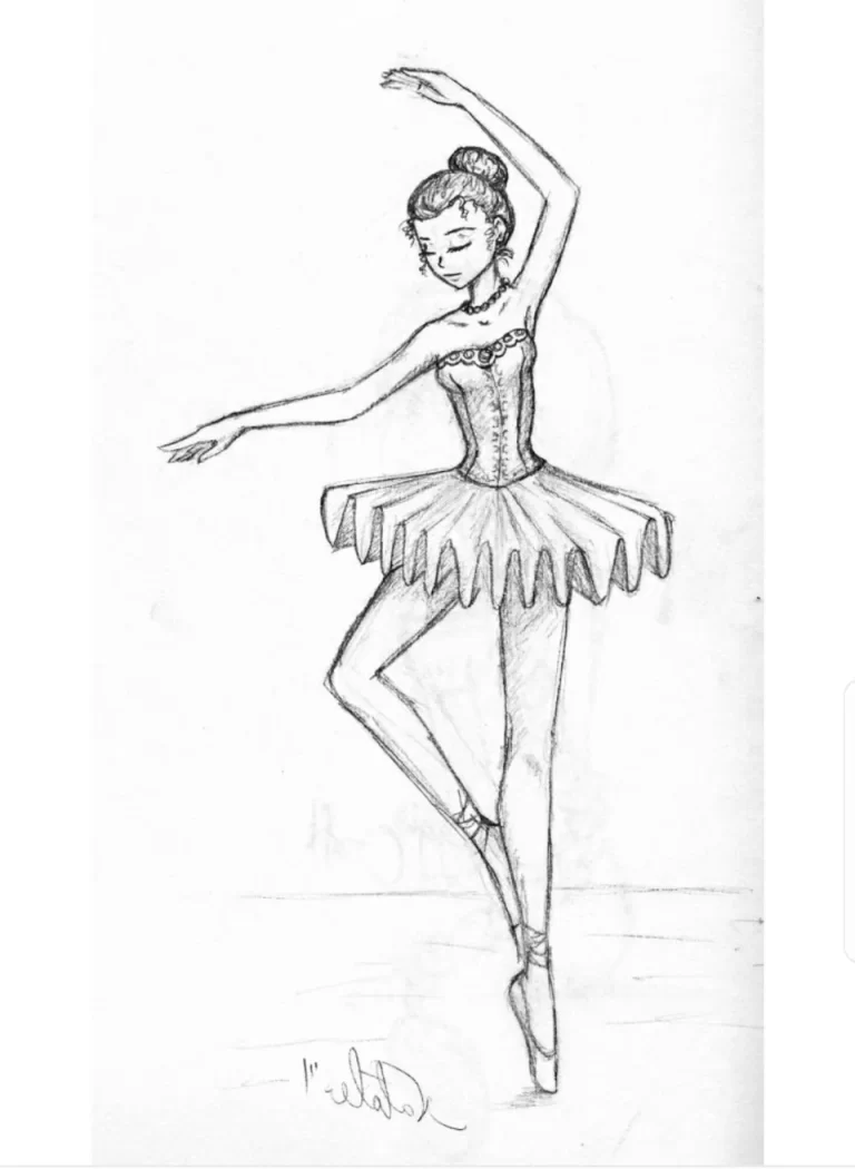 Лёгкий рисунок балерины
