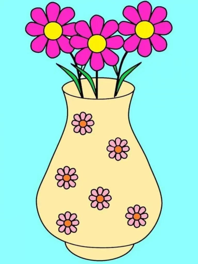 Веселые Рисунки Букетов Цветов В Вазе Для Детей
