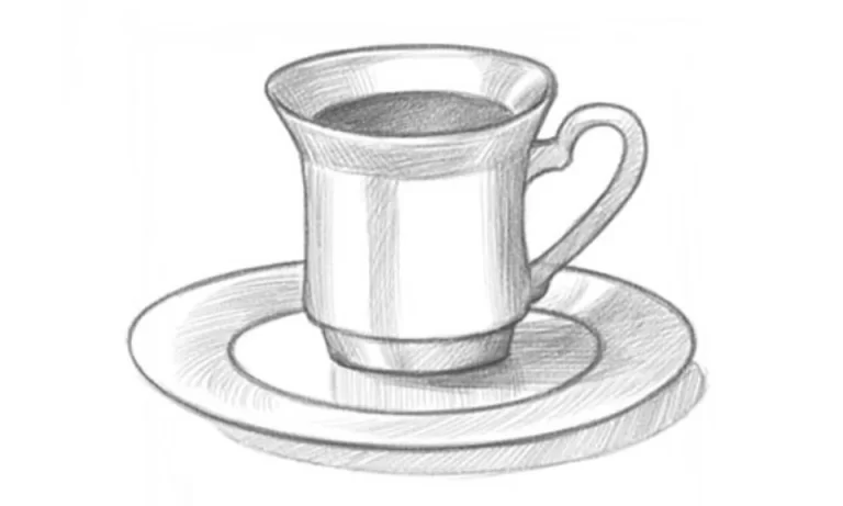 Чашка С Блюдцем: Великолепный Рисунок И Изящный Дизайн Страницы