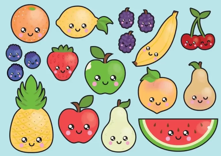 Милые рисунки фруктов